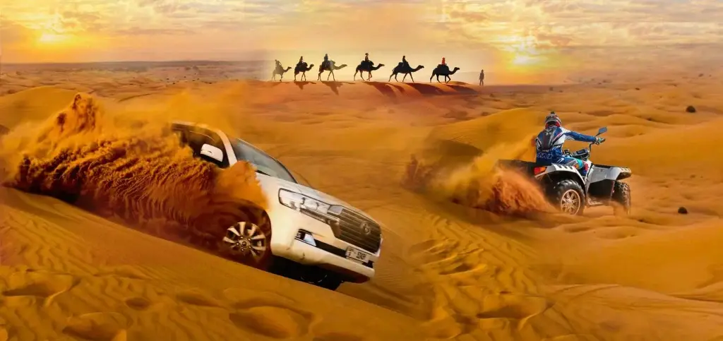 Evening Desert Safari with Quad Bike - and camel ride experience